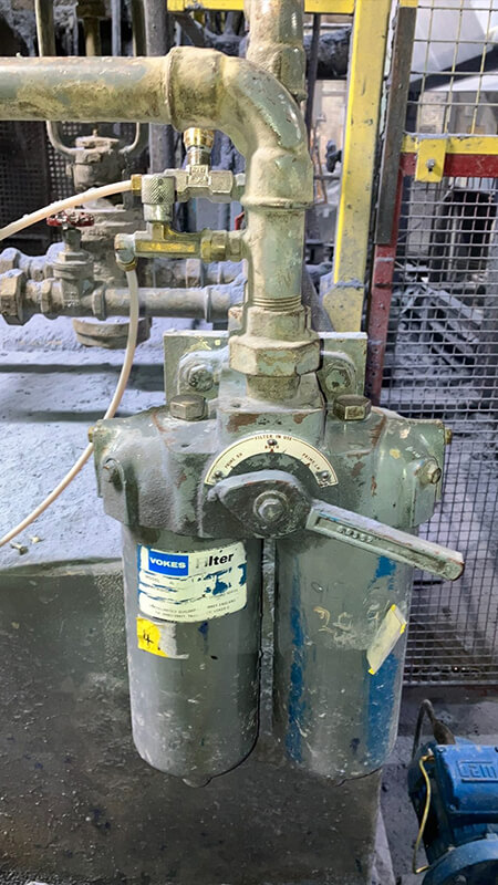 Vokes duplex fuel filter with changeover valve and original Vokes Guildford label